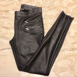Express black leather pants